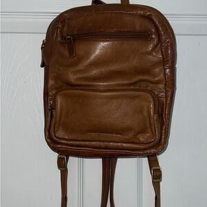 Brown Leather Backpack